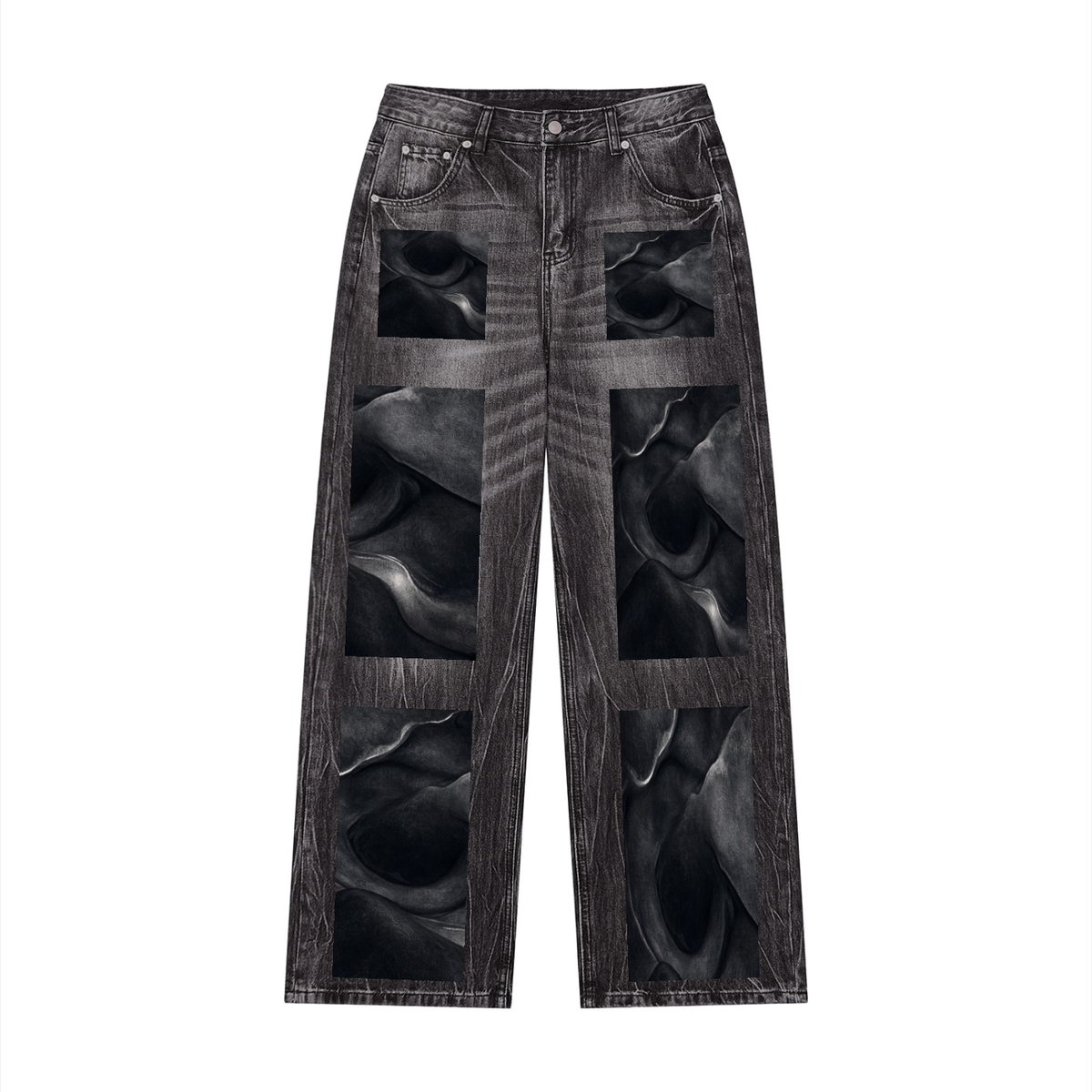 Made by the Beat Men’s Vintage Wash Wide Leg Jeans