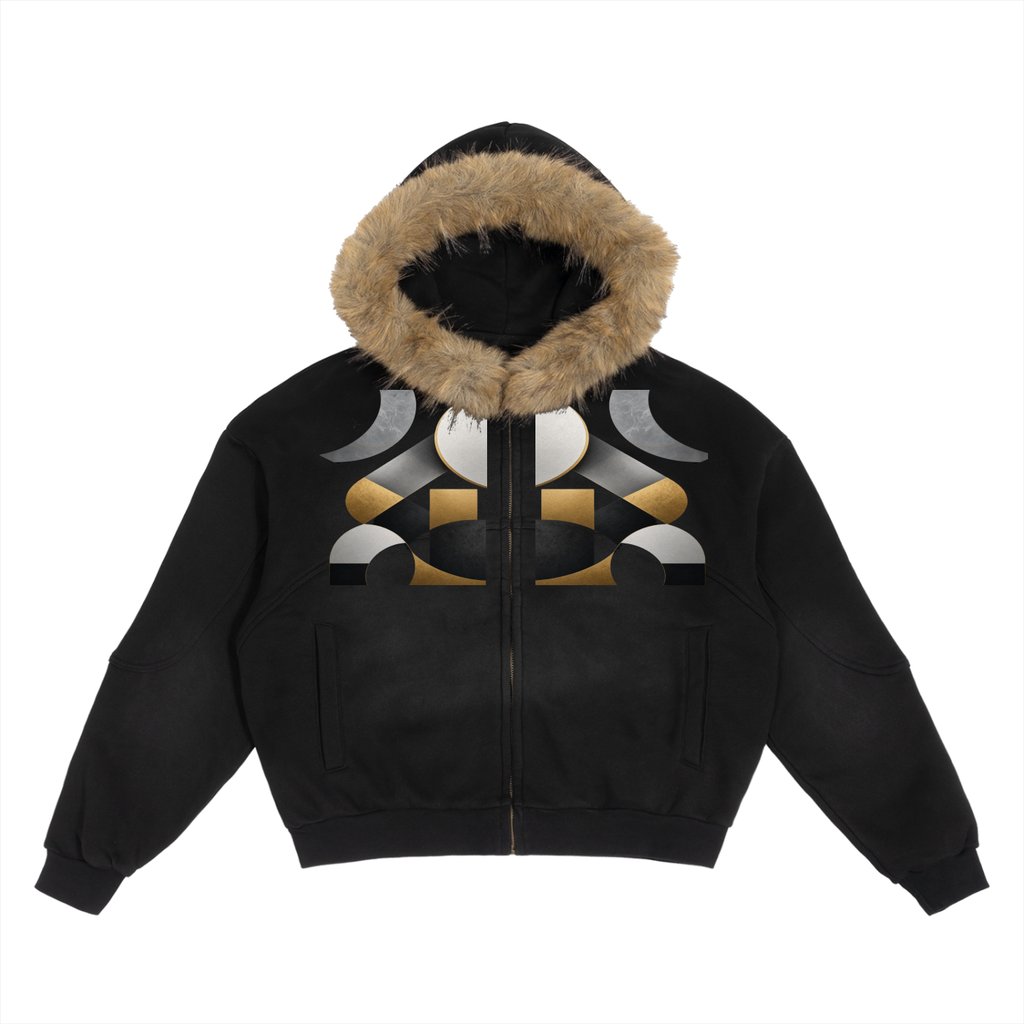 Made by the Beat Detachable Fur Hoodie